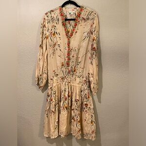 Sundance Dress with embroidery and floral print.